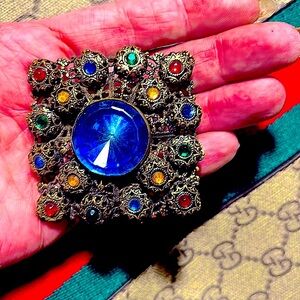 Gold Ruby Emerald & Sapphires & Several Other Authentic Gemstones Antique 1806